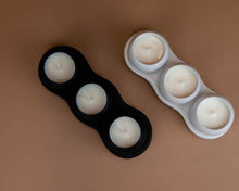 Load image into Gallery viewer, matte black trio ceramic cup candle