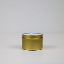 Load image into Gallery viewer, gold tin mini candle