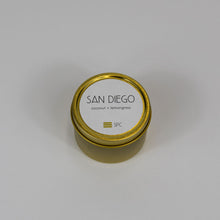 Load image into Gallery viewer, gold tin mini candle