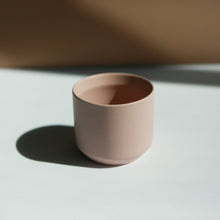 Load image into Gallery viewer, matte pink minimalist ceramic cup candle