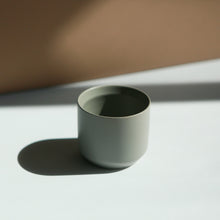 Load image into Gallery viewer, matte gray minimalist ceramic cup candle