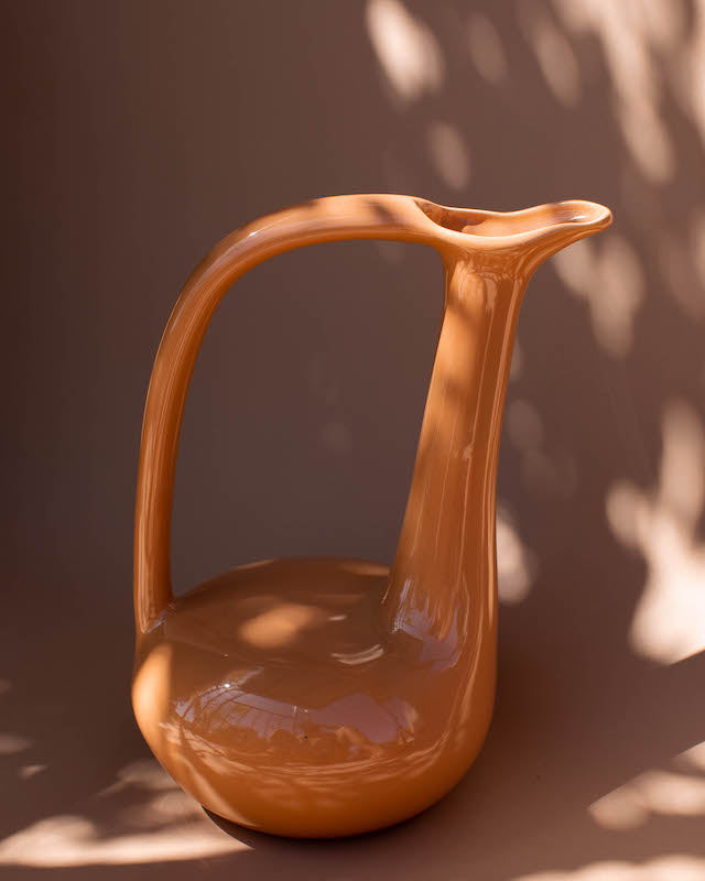 vintage peach pitcher/vase