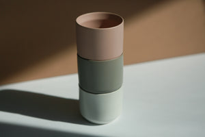matte white minimalist ceramic cup candle