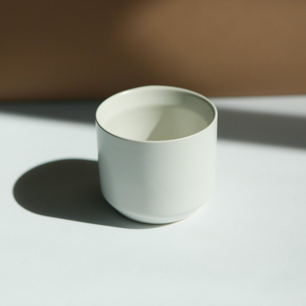 matte white minimalist ceramic cup candle